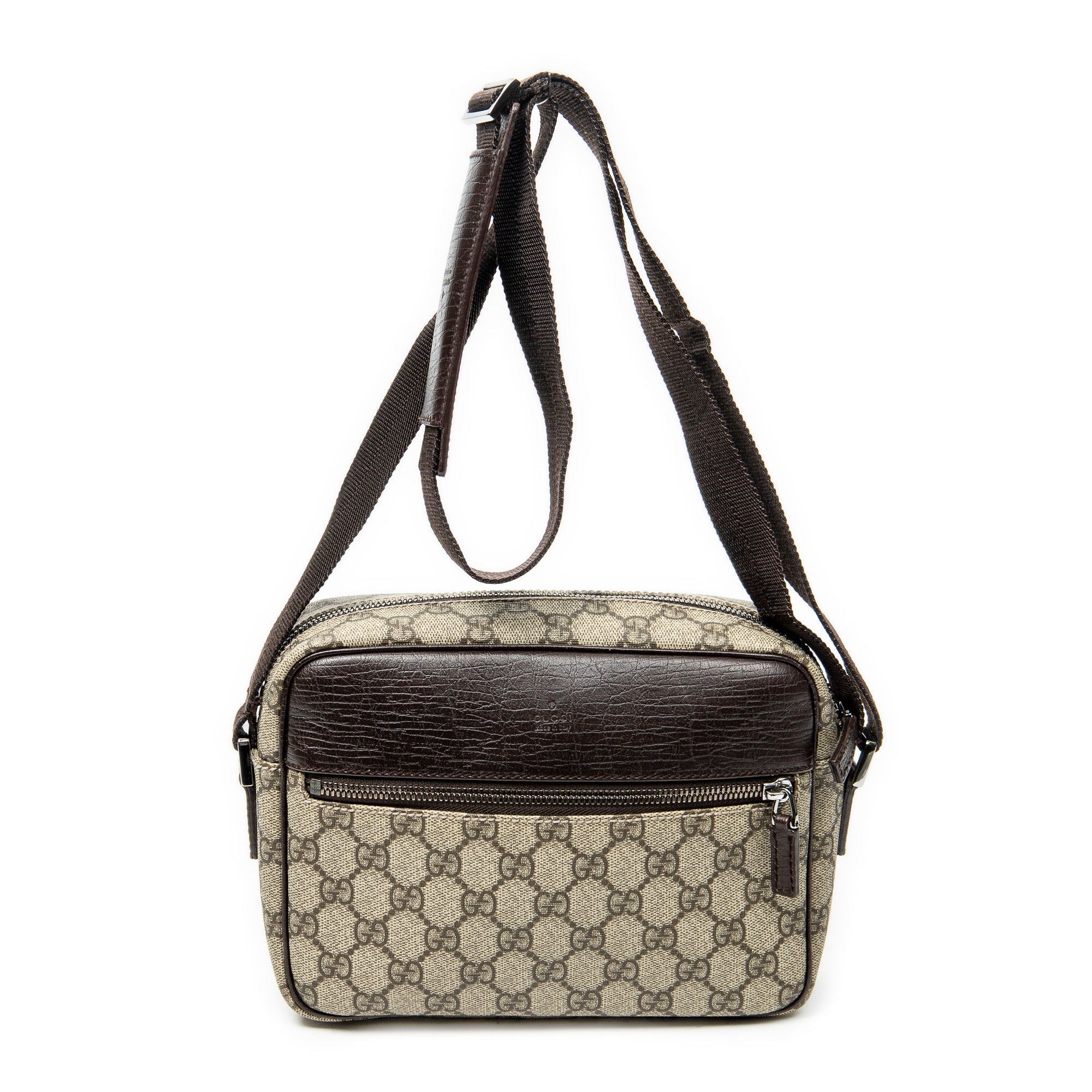 Shoulder Bag Camera Crossbody Beige Supreme Coated Canvas