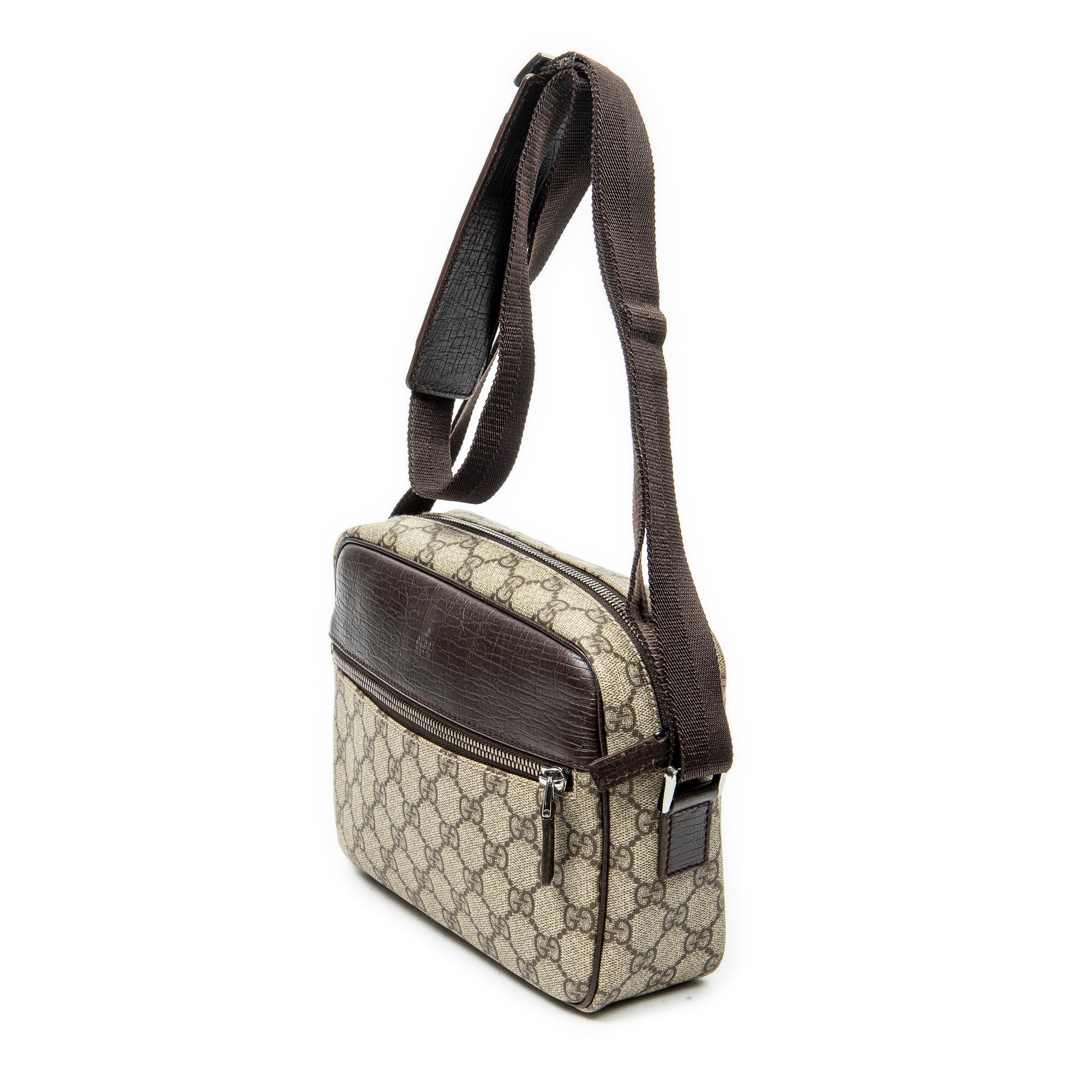 Shoulder Bag Camera Crossbody Beige Supreme Coated Canvas