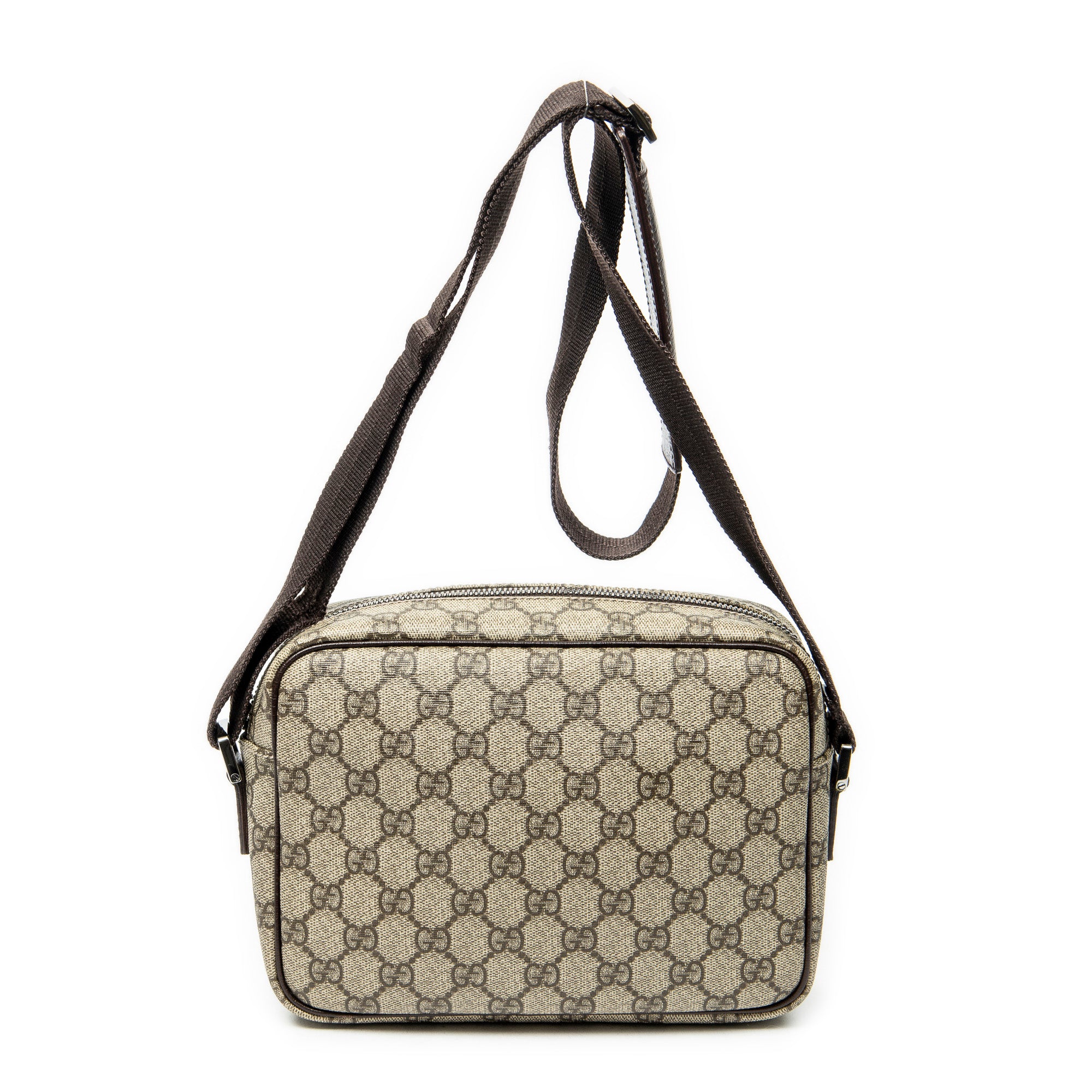 Shoulder Bag Camera Crossbody Beige Supreme Coated Canvas