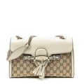 Shoulder Bag Medium Emily Chain Beige Monogrammed Canvas