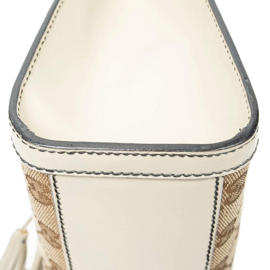 Shoulder Bag Medium Emily Chain Beige Monogrammed Canvas