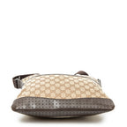 Sac à Bandoulière Messager Moyen Toile Monogrammée Beige