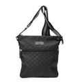 Shoulder Bag Web Square Nylon Messenger Black Monogrammed Nylon Canvas