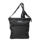 Shoulder Bag Web Square Nylon Messenger Black Monogrammed Nylon Canvas