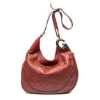 Shoulder Bag Charlotte Messenger Red Guccissima Leather