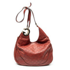 Shoulder Bag Charlotte Messenger Red Guccissima Leather
