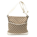 Shoulder Bag Medium Messenger Beige Monogrammed Canvas