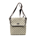 Shoulder Bag Small Flap Messenger Beige Supreme Coated Canvas