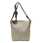 Shoulder Bag Small Flap Messenger Beige Supreme Coated Canvas