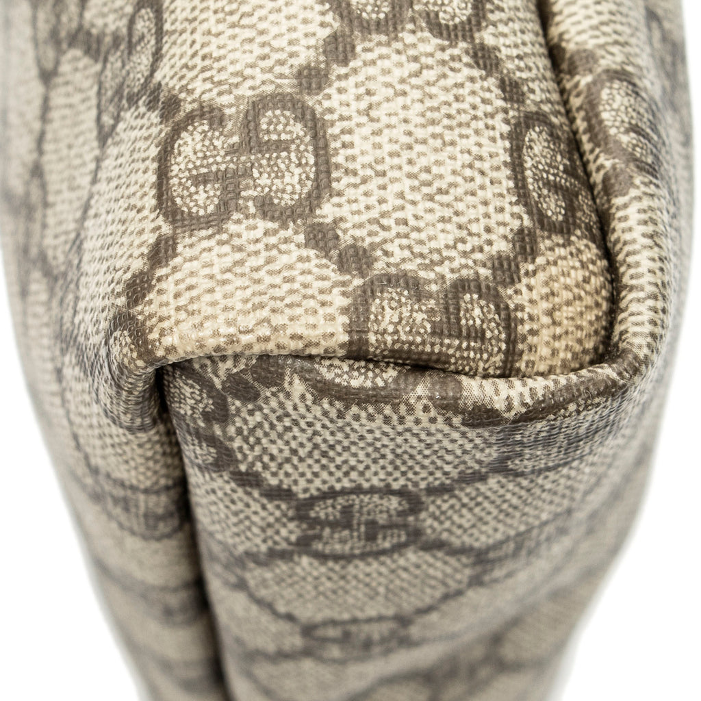 Bolso de Hombro Solapa Pequeña Mensajero Lona Revestida Supreme Beige