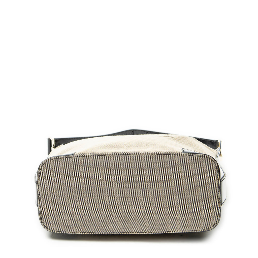 Shoulder Bag Shoulder Zip Hobo Beige Canvas