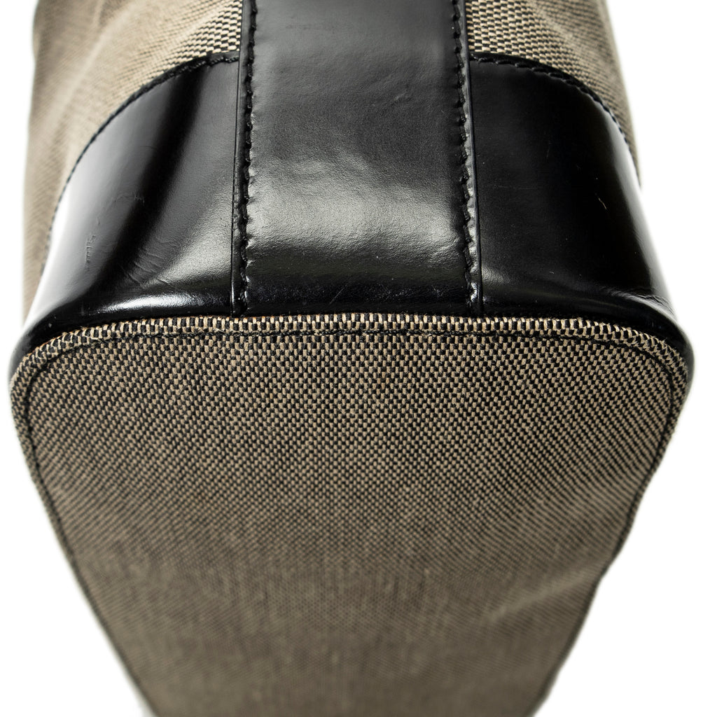 Shoulder Bag Shoulder Zip Hobo Beige Canvas