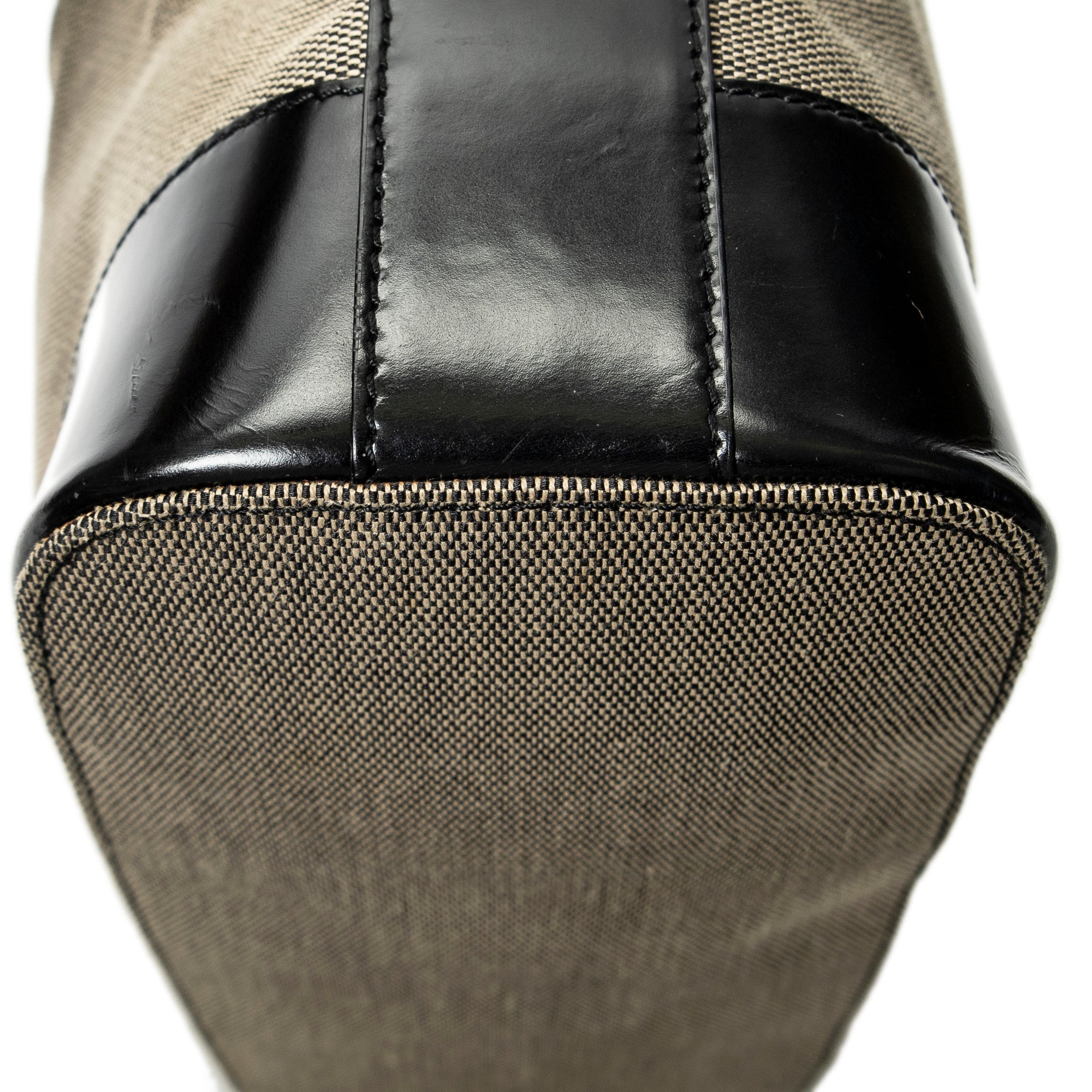 Shoulder Bag Shoulder Zip Hobo Beige Canvas