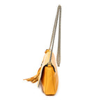 Shoulder Bag Soho Chain Crossbody Orange Grained Calfskin Leather