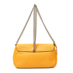 Shoulder Bag Soho Chain Crossbody Orange Grained Calfskin Leather