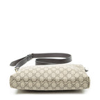 Shoulder Bag Front Slip Pocket Messenger Beige Supreme Coated Canvas