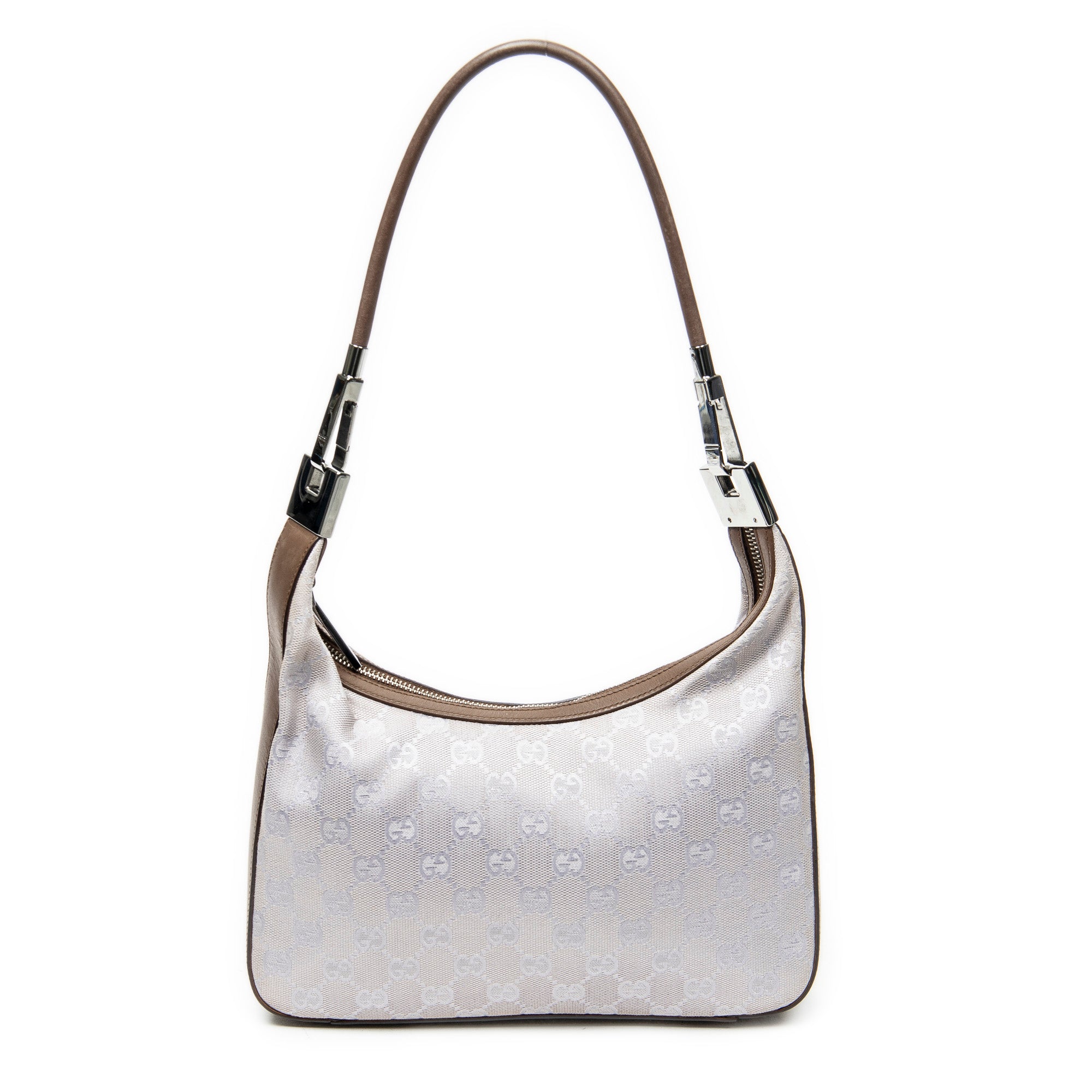 Shoulder Bag Small Zip Hobo Lilac Monogrammed Canvas