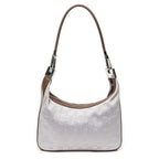 Shoulder Bag Small Zip Hobo Lilac Monogrammed Canvas