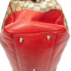 Shoulder Bag Large Bamboo Handle Tote Beige Monogrammed Canvas