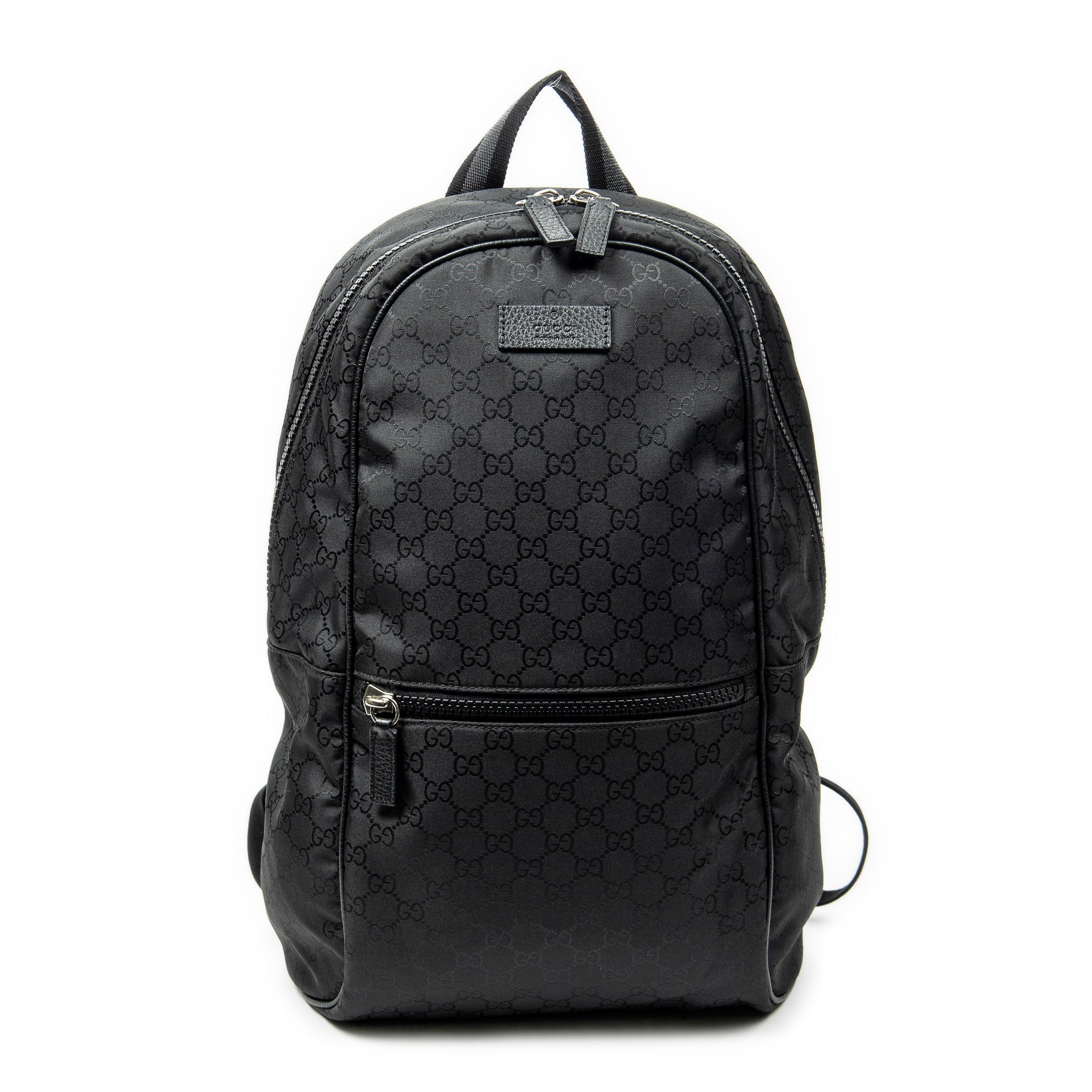 Backpack GG Nylon Backpack Black Monogrammed Nylon Canvas