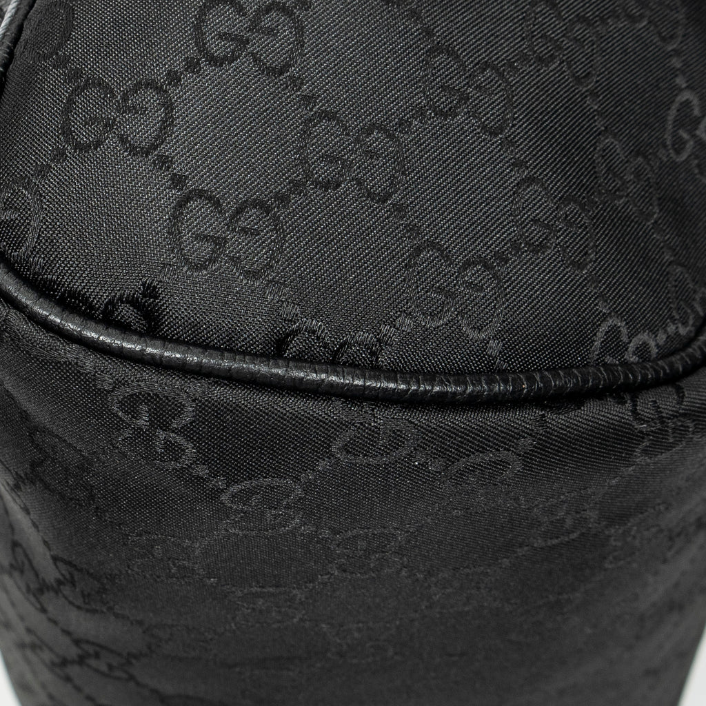Backpack GG Nylon Backpack Black Monogrammed Nylon Canvas