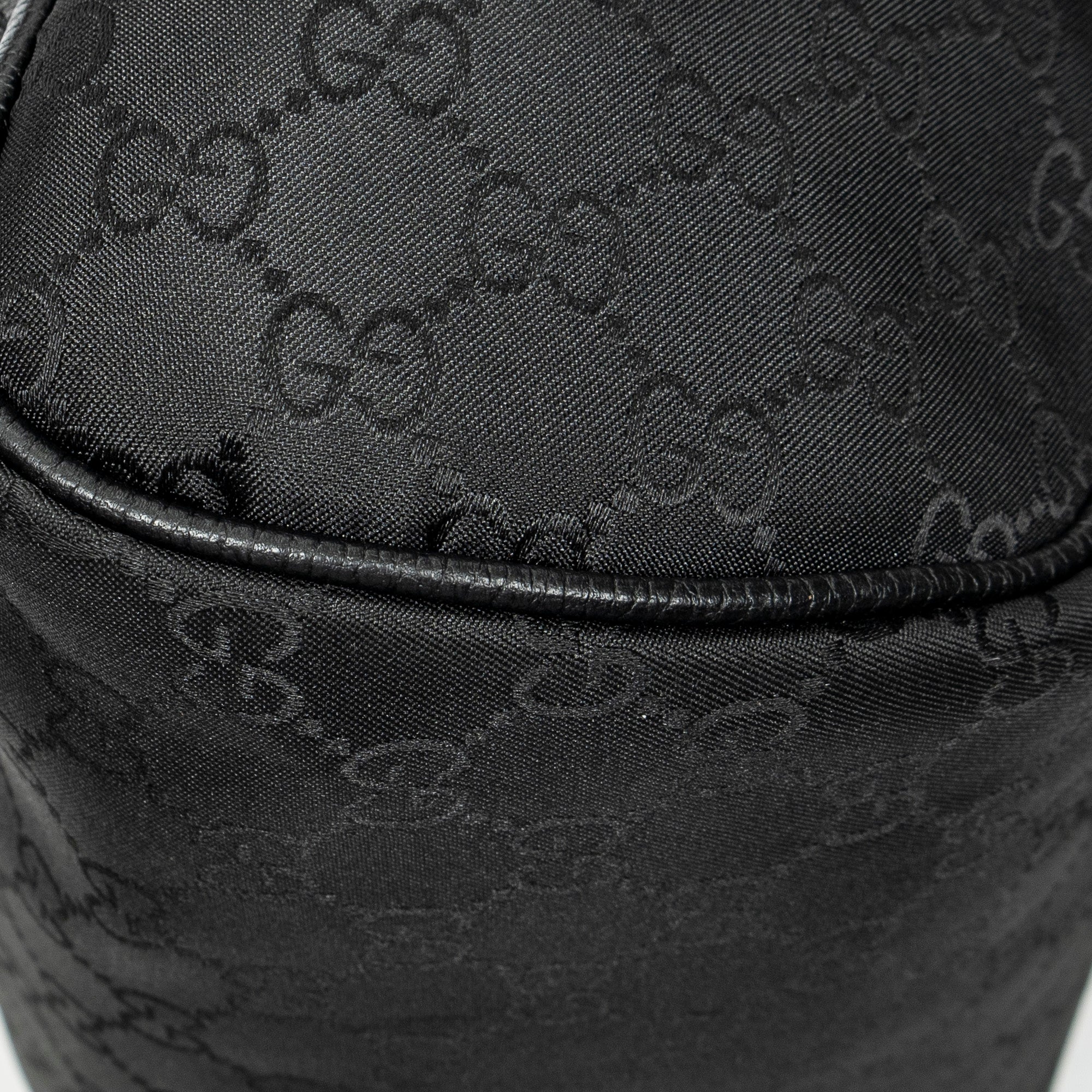 Backpack GG Nylon Backpack Black Monogrammed Nylon Canvas