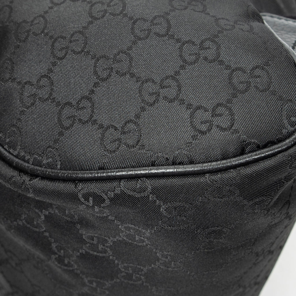 Backpack GG Nylon Backpack Black Monogrammed Nylon Canvas