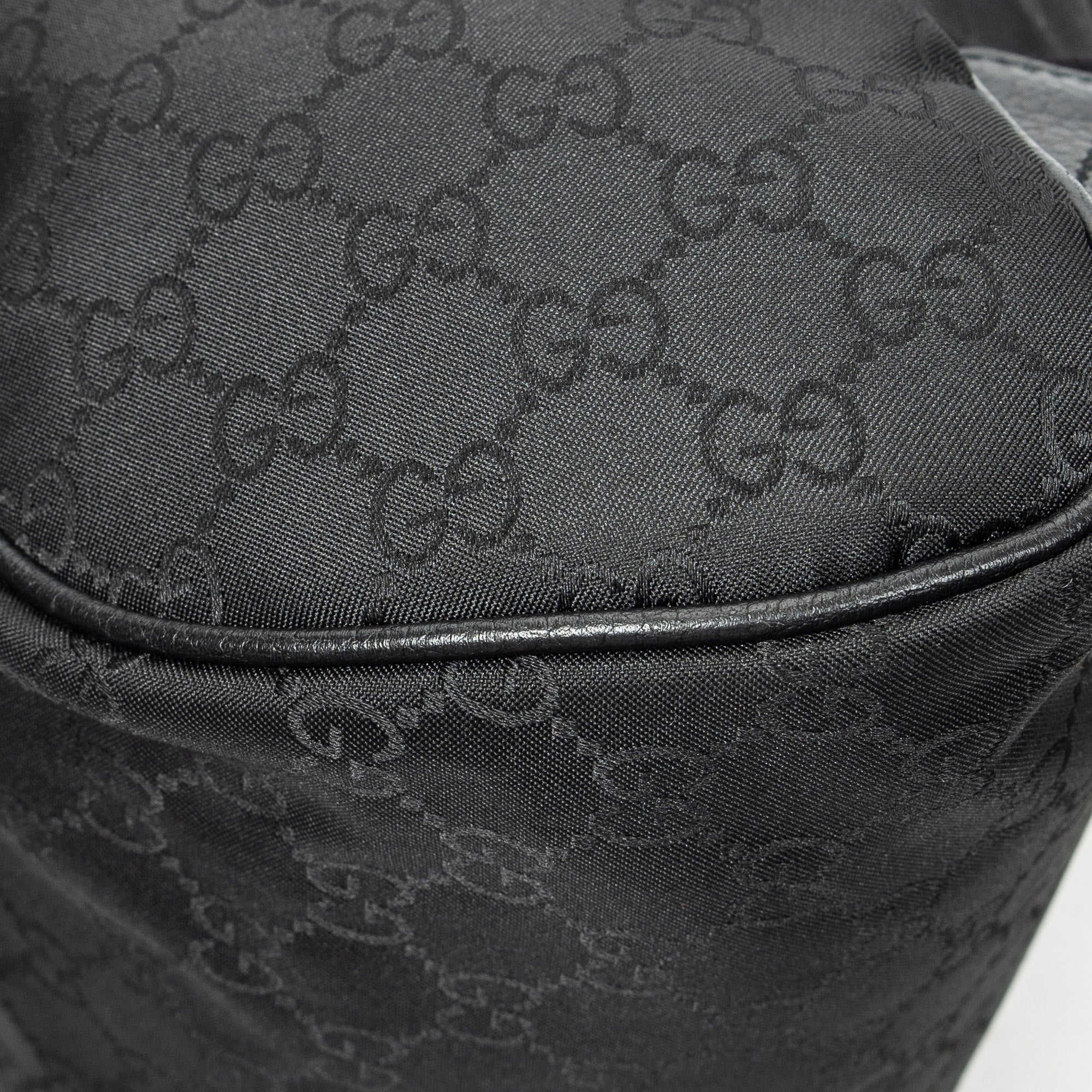 Backpack GG Nylon Backpack Black Monogrammed Nylon Canvas