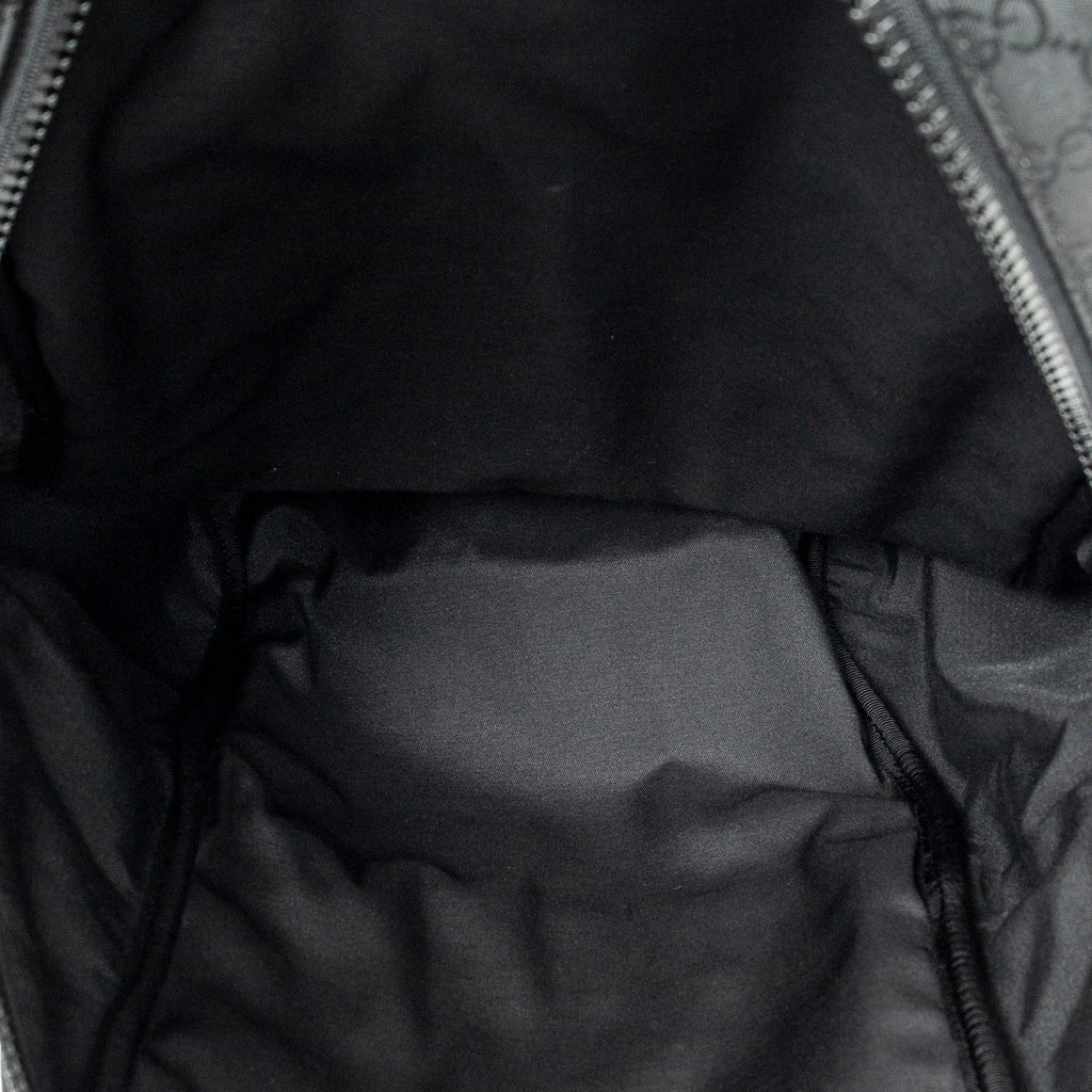 Backpack GG Nylon Backpack Black Monogrammed Nylon Canvas