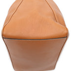 Shoulder Bag V Bucket Bag Brown Grained Calfskin Leather