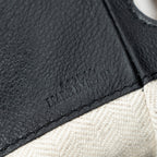 Shoulder Bag V Bucket Bag Brown Grained Calfskin Leather