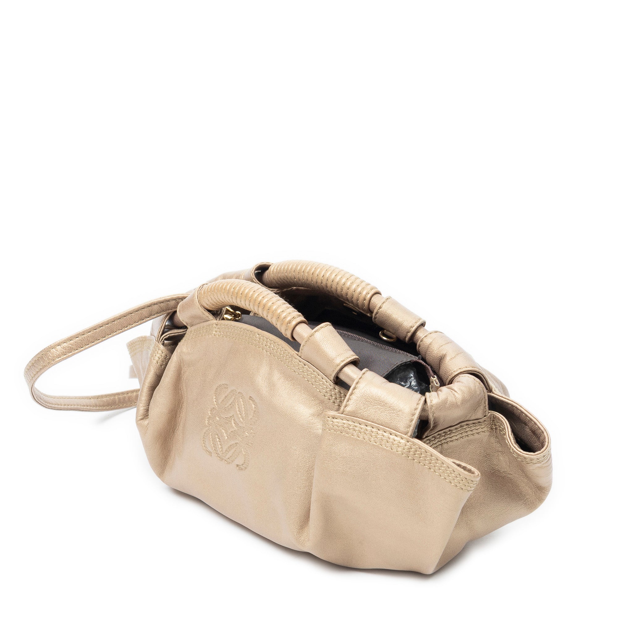 Shoulder Bag Mini Aire Brisa Crossbody Gold Calfskin Leather