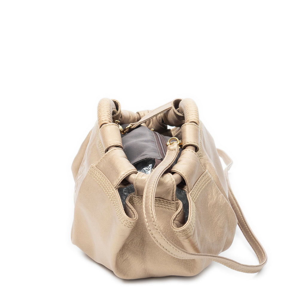 Shoulder Bag Mini Aire Brisa Crossbody Gold Calfskin Leather