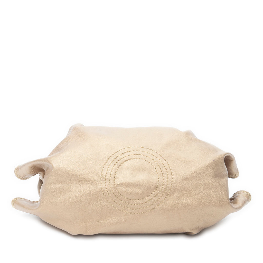 Shoulder Bag Mini Aire Brisa Crossbody Gold Calfskin Leather