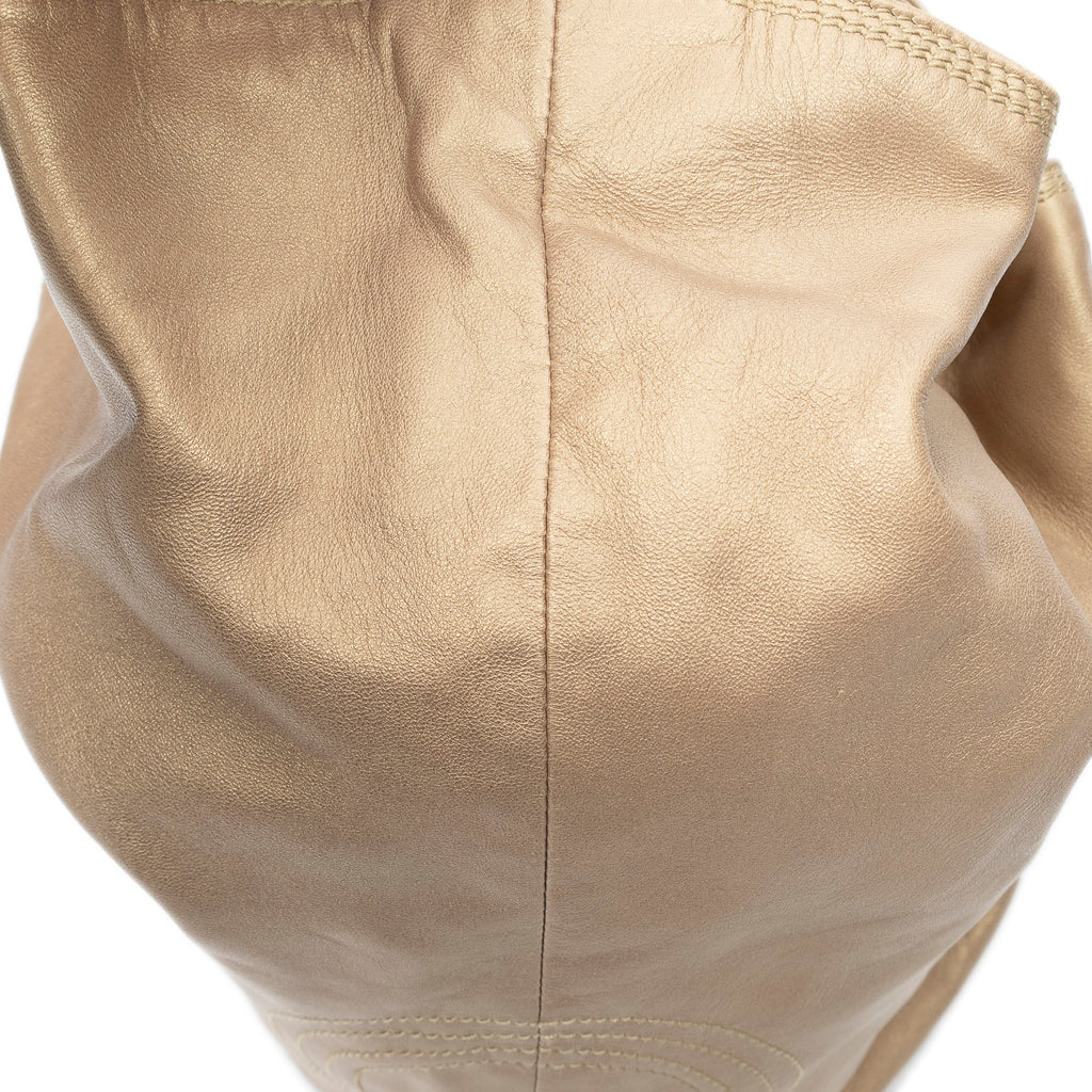 Shoulder Bag Aire Brisa Hobo Gold Calfskin Leather