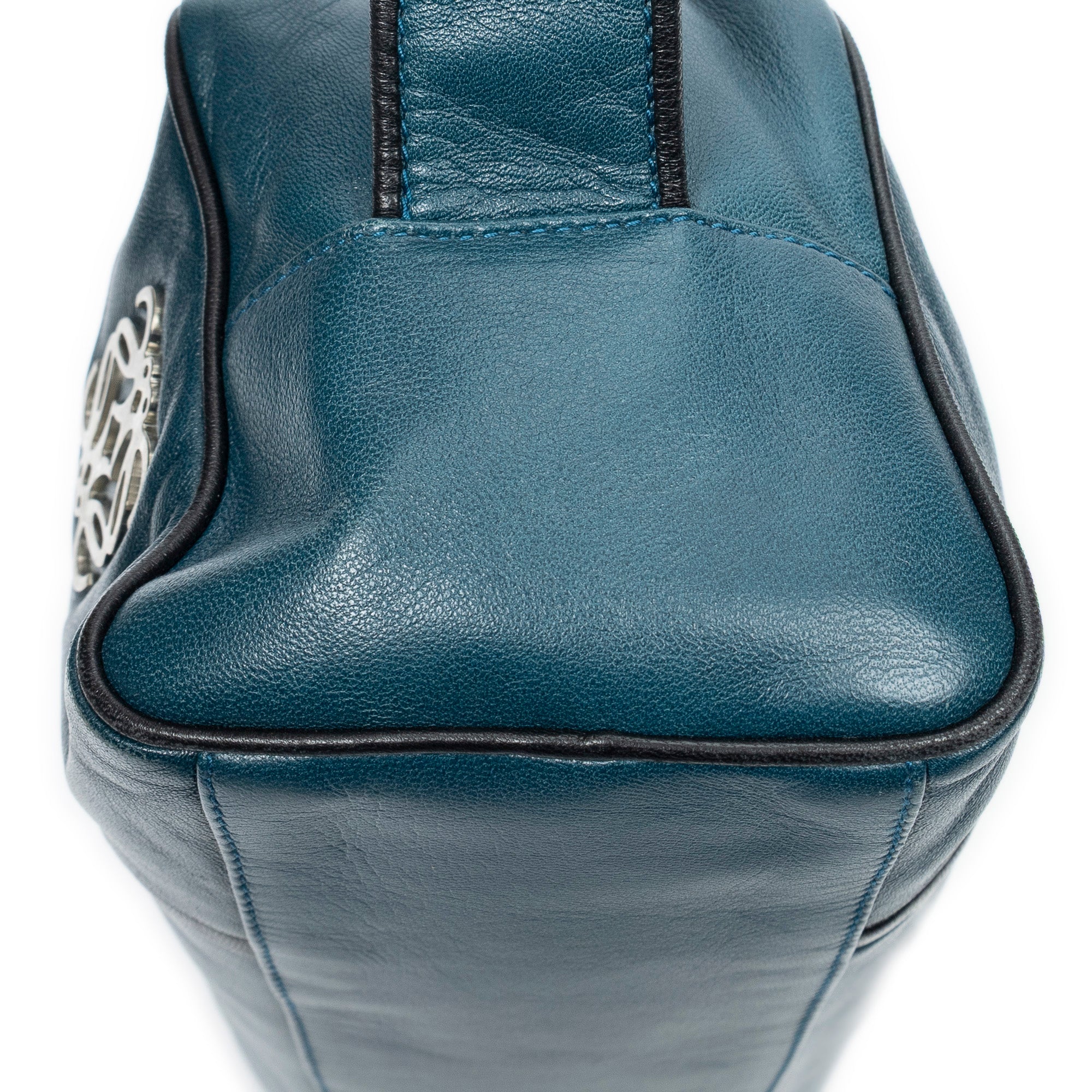 Shoulder Bag Rectangular Shoulder Boston Teal Calfskin Leather