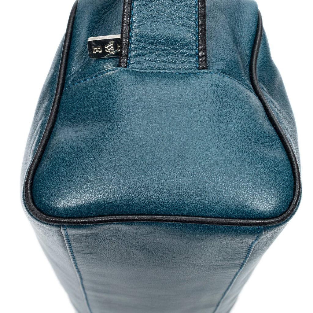Shoulder Bag Rectangular Shoulder Boston Teal Calfskin Leather