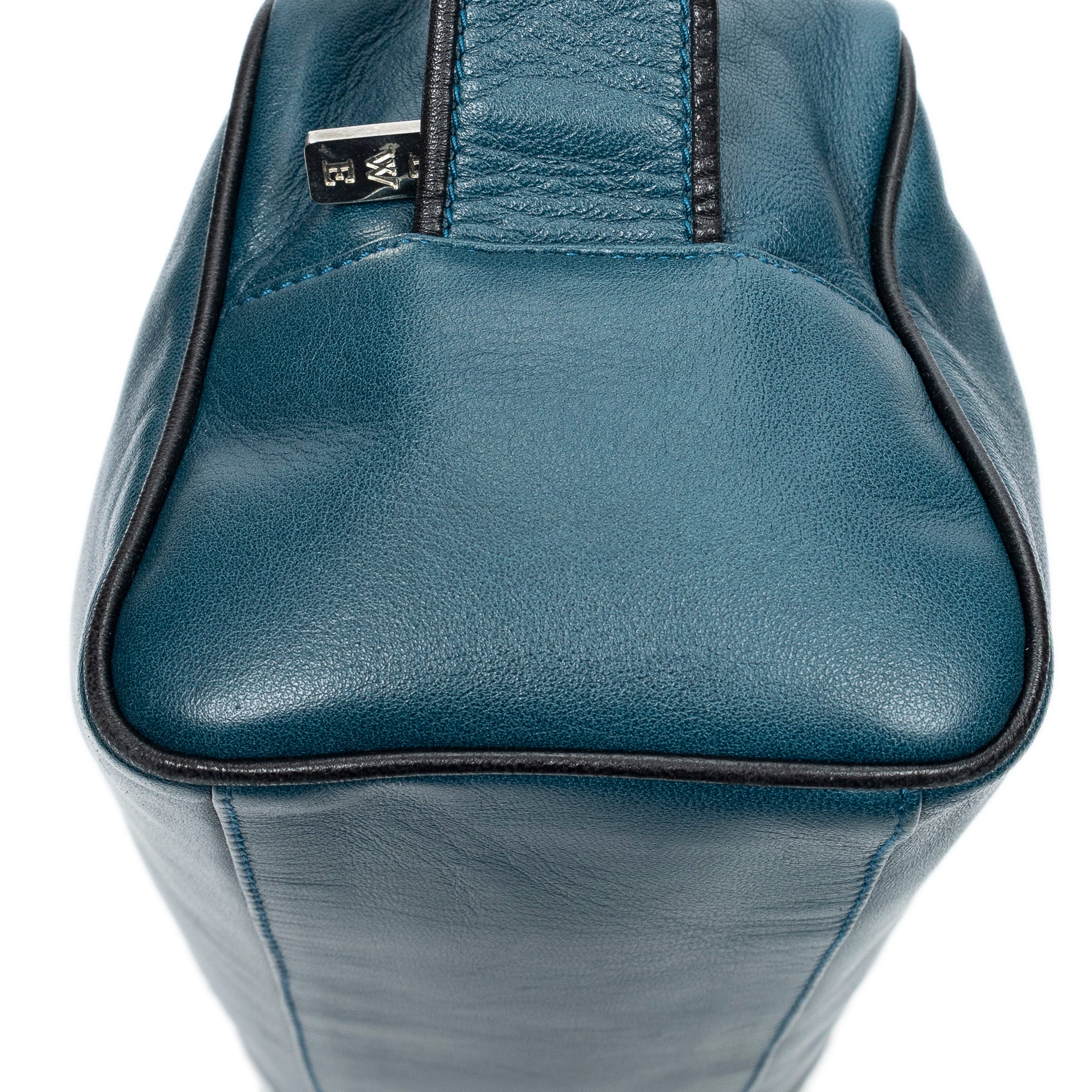 Shoulder Bag Rectangular Shoulder Boston Teal Calfskin Leather