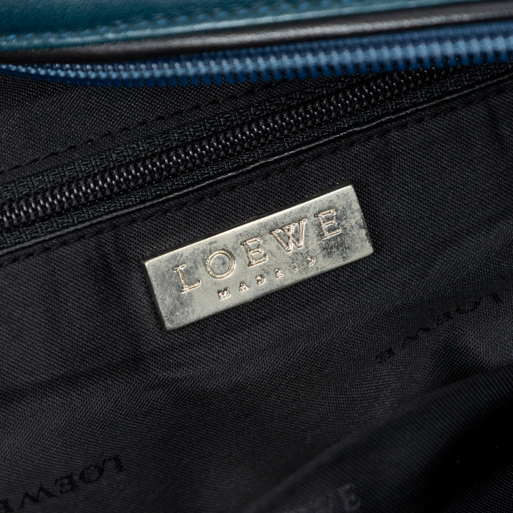 Shoulder Bag Rectangular Shoulder Boston Teal Calfskin Leather