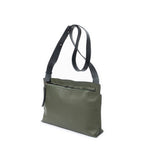 Shoulder Bag T Messenger Green Grained Calfskin Leather
