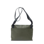 Shoulder Bag T Messenger Green Grained Calfskin Leather