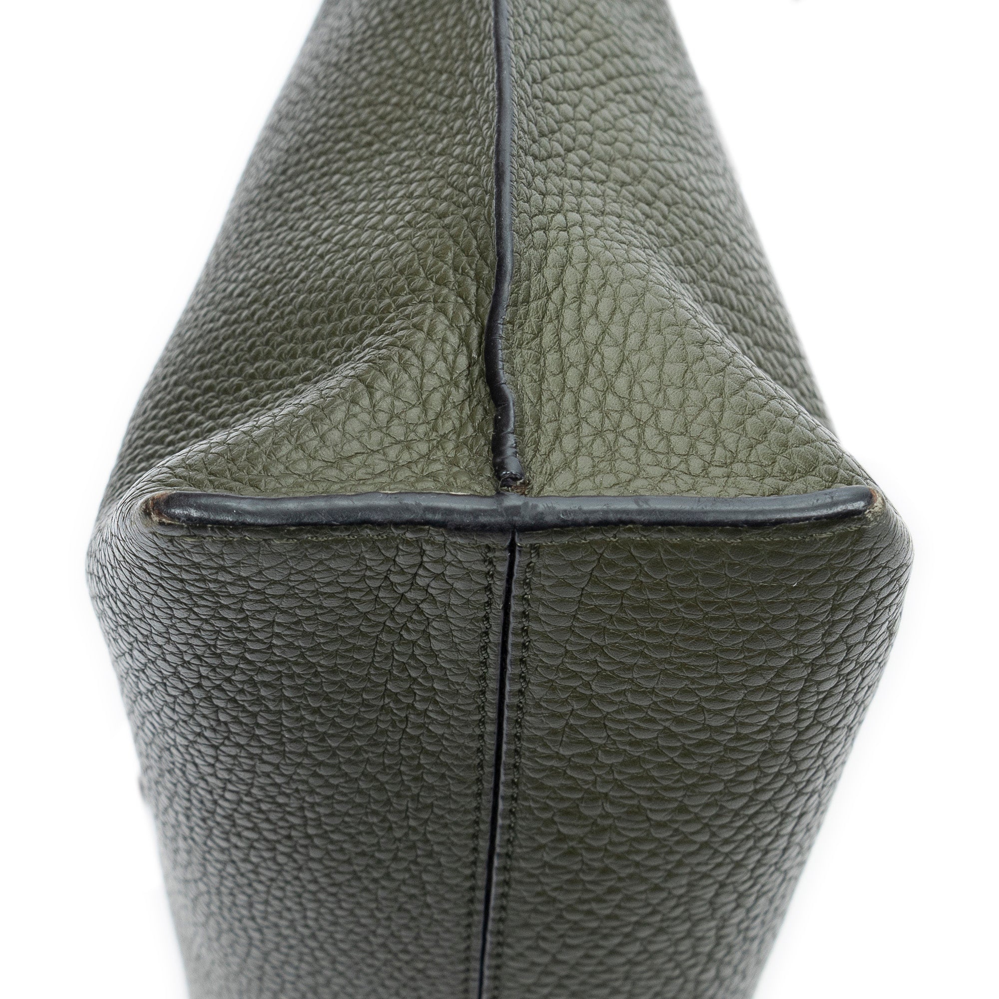 Shoulder Bag T Messenger Green Grained Calfskin Leather