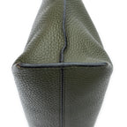 Shoulder Bag T Messenger Green Grained Calfskin Leather