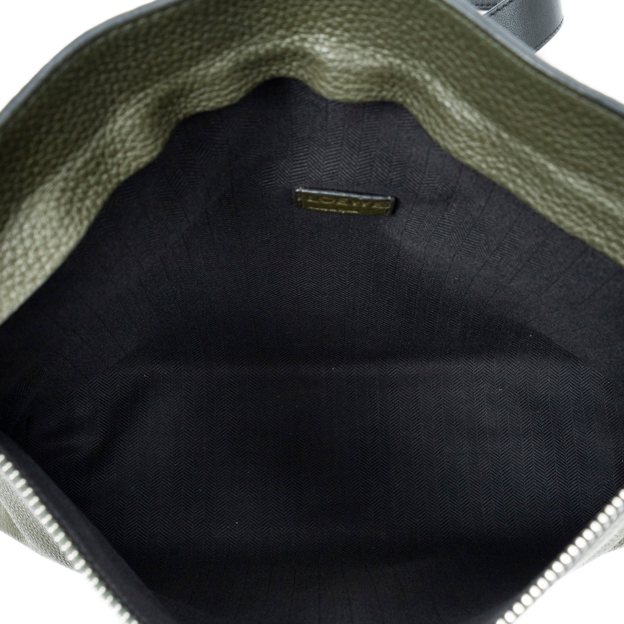 Shoulder Bag T Messenger Green Grained Calfskin Leather