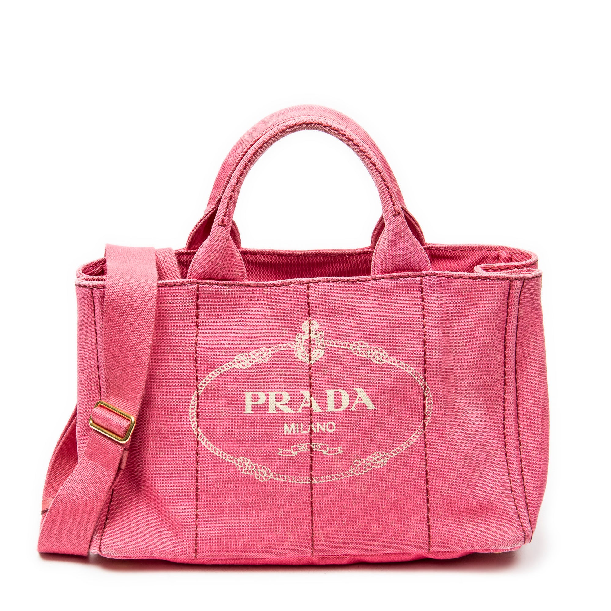 Shoulder Bag Medium Canapa Tote Fuchsia Pink Canapa Canvas