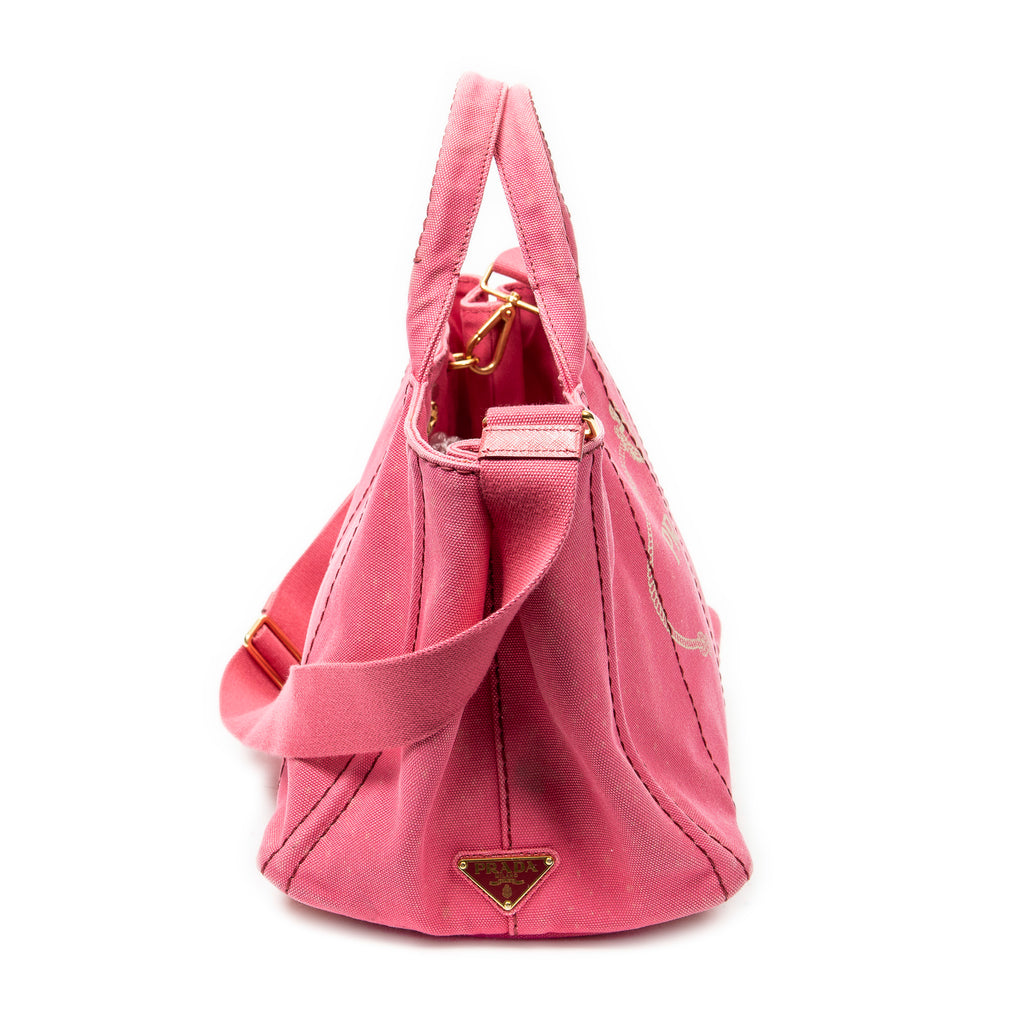 Shoulder Bag Medium Canapa Tote Fuchsia Pink Canapa Canvas