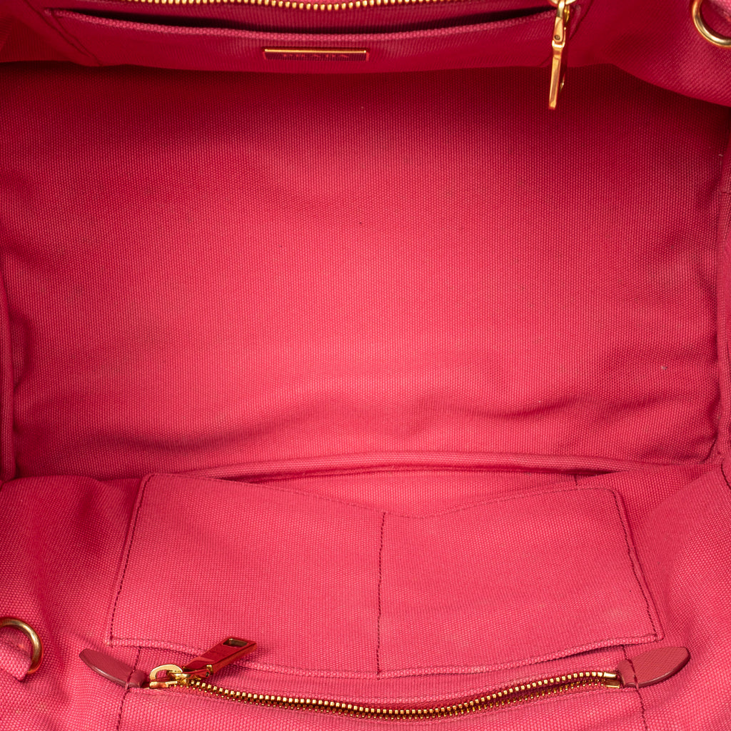 Shoulder Bag Medium Canapa Tote Fuchsia Pink Canapa Canvas