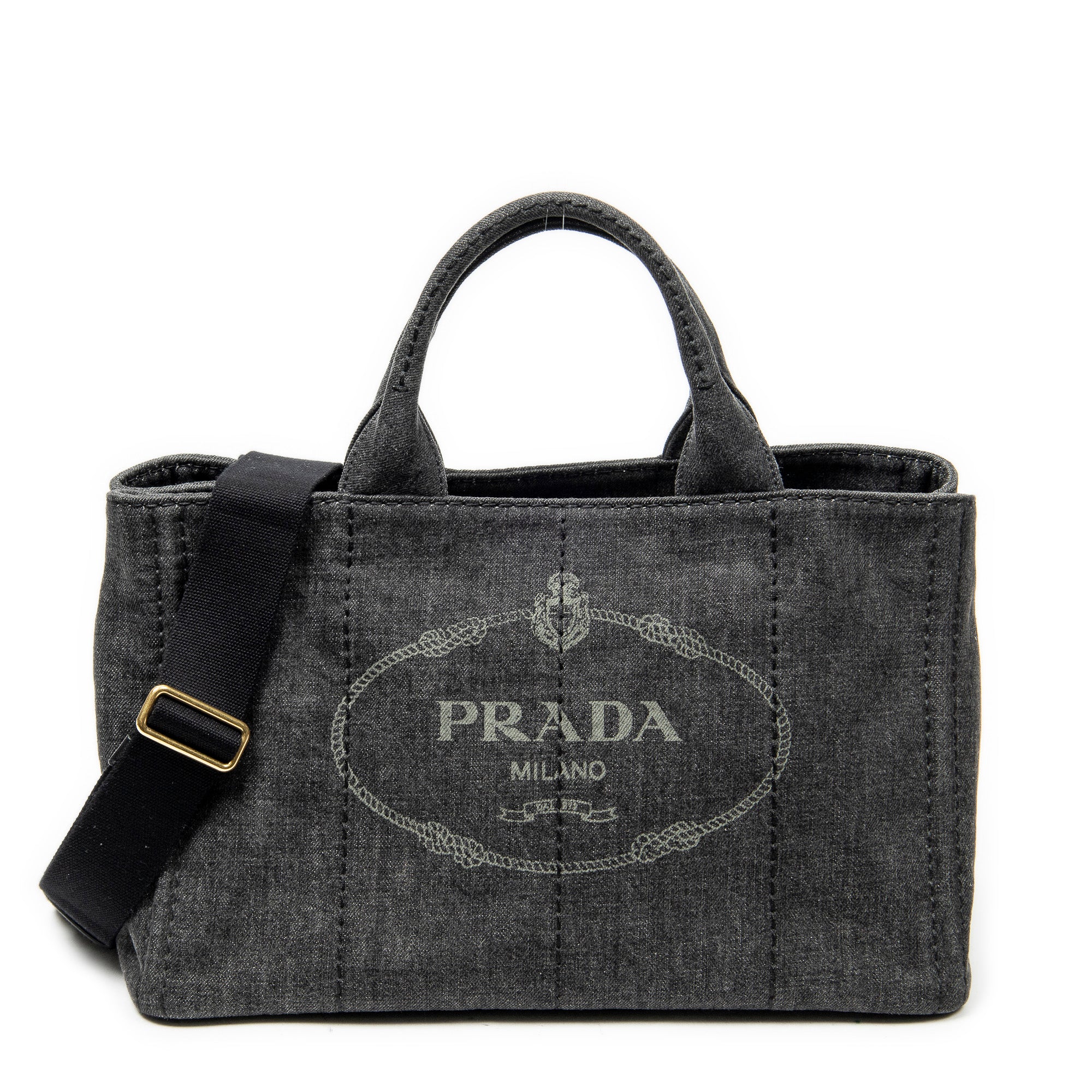 Shoulder Bag Medium Canapa Tote Grey Canapa Denim Canvas