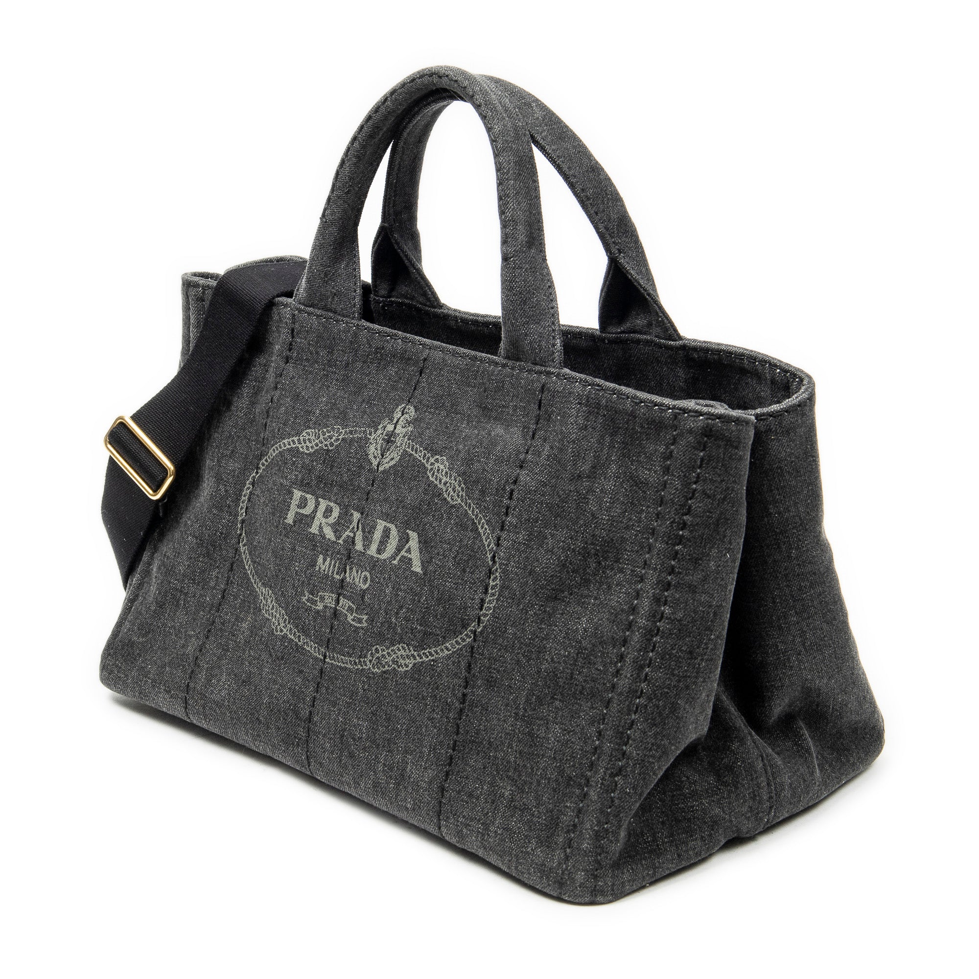 Shoulder Bag Medium Canapa Tote Grey Canapa Denim Canvas