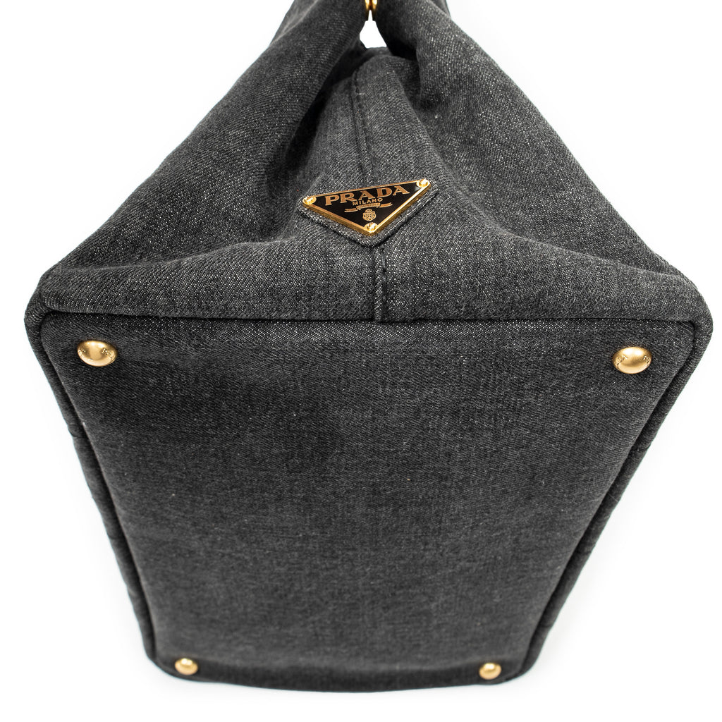 Shoulder Bag Medium Canapa Tote Grey Canapa Denim Canvas